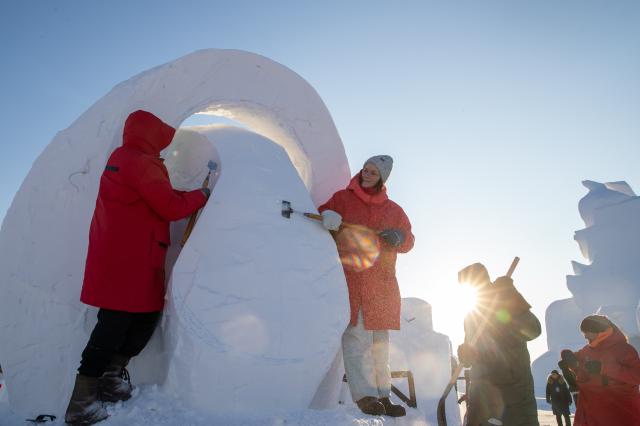 Cina: competizione internazionale di sculture di neve ad Harbin (2)