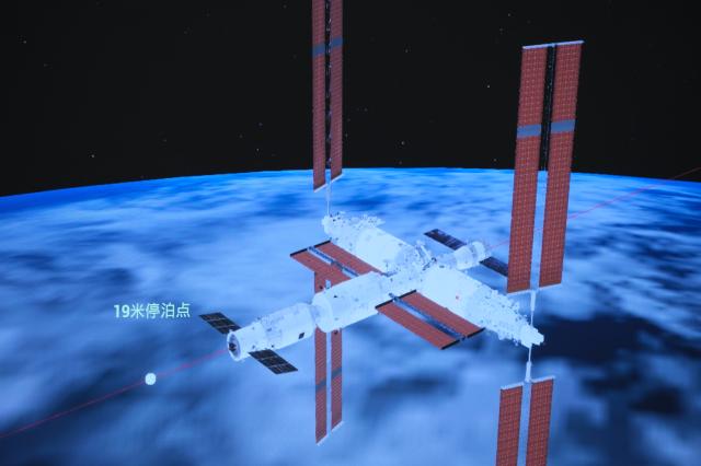 Cina: aggancio del Tianzhou-7 a combinazione di stazione spaziale (1)
