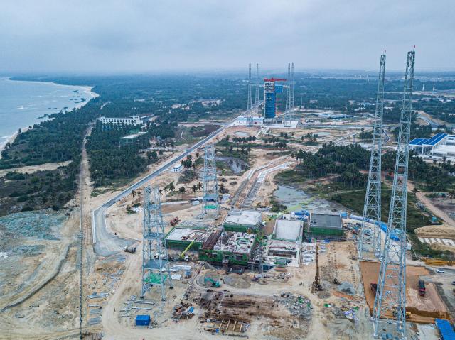 Cina: Hainan, sito lancio veicoli spaziali commerciali in  regolare costruzione