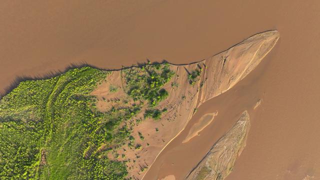 Cina: Ningxia, panorama del fiume Giallo (2)