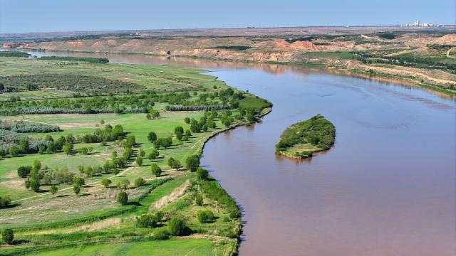Cina: Ningxia, panorama del fiume Giallo (1)