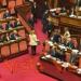Meloni lascia Aula Senato dopo discussione sulle comunicazioni su crisi Iran