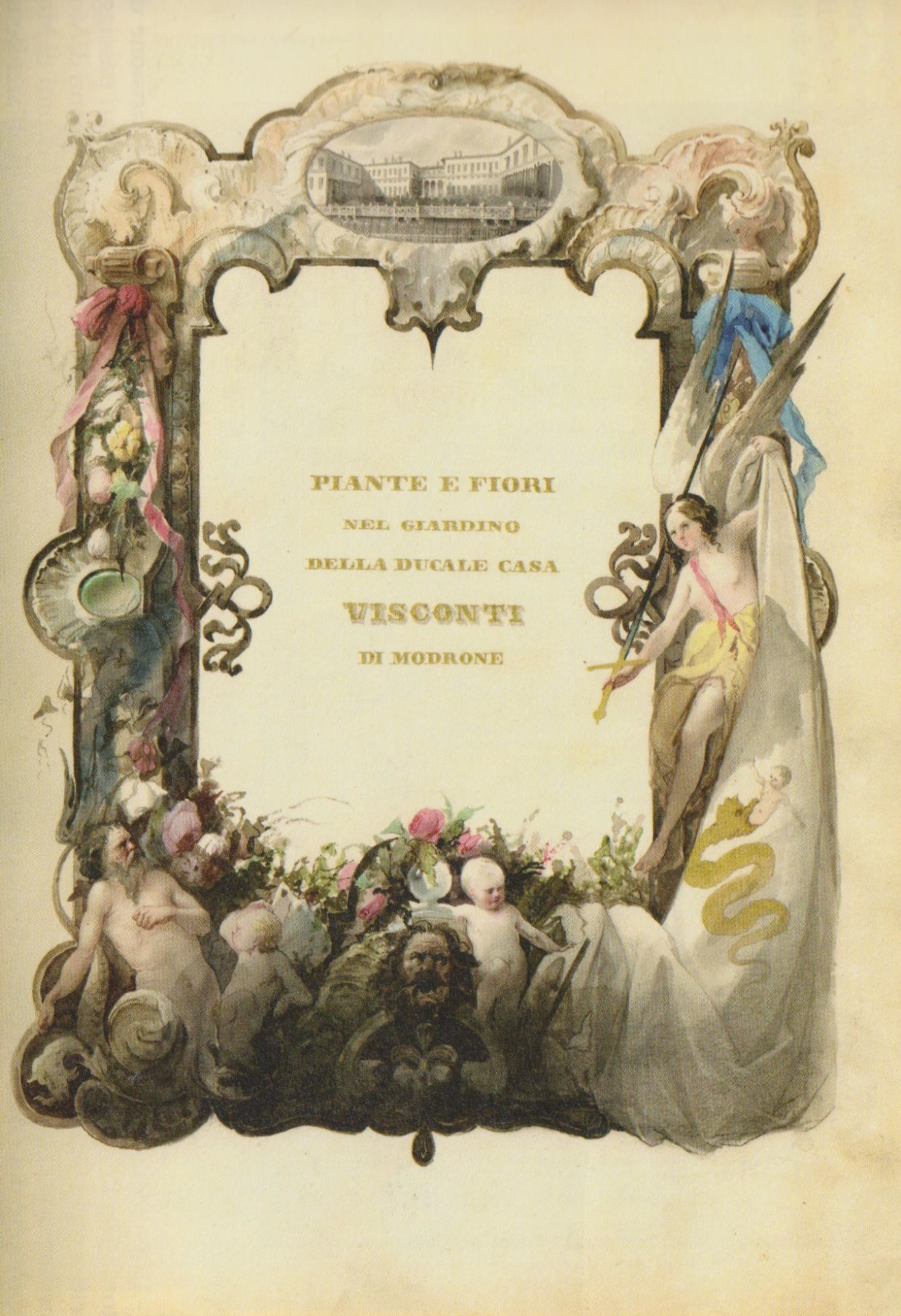 copertina del registro di piante e fiori di casa ducale Visconti