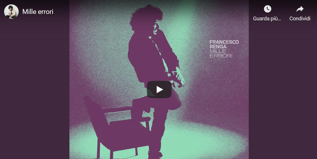 Francesco Renga Mille errori (YouTube)