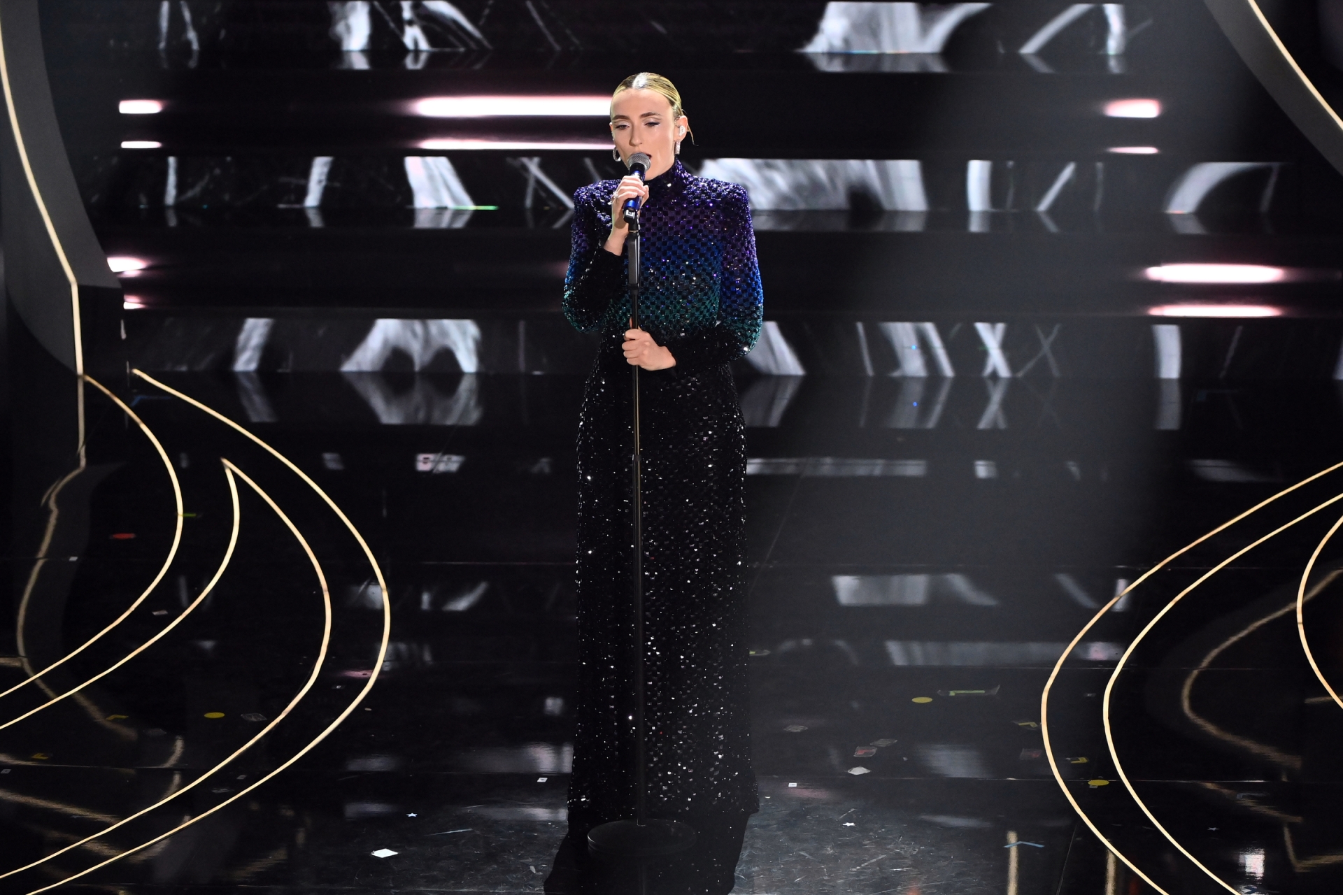 Mara Sattei a Sanremo 2023 (fonte LaPresse)