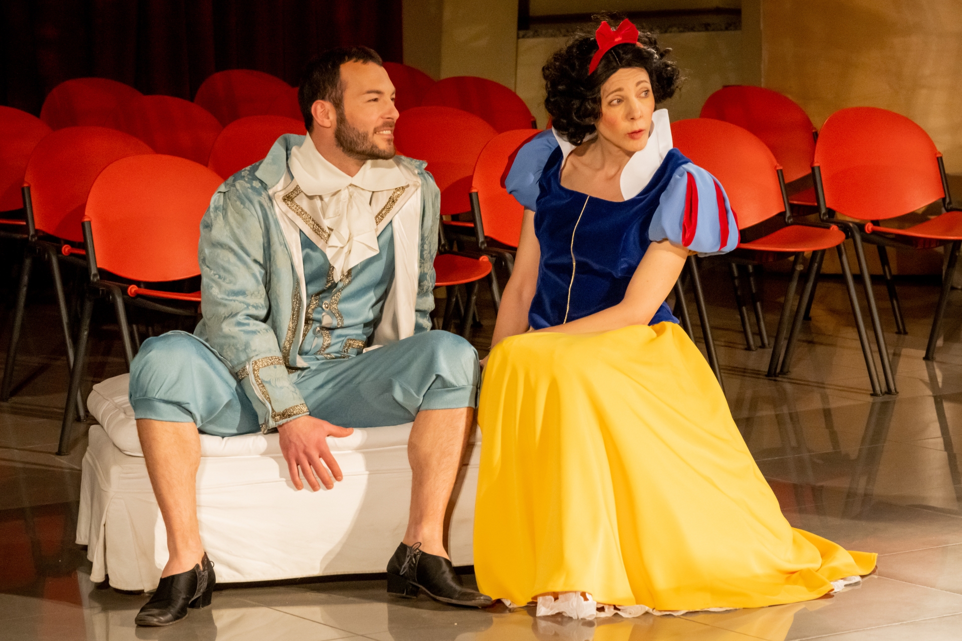 Biancaneve e il Principe Azzurro alias Basile e Cavallo. Ph. Saverio Lombardi Vallauri