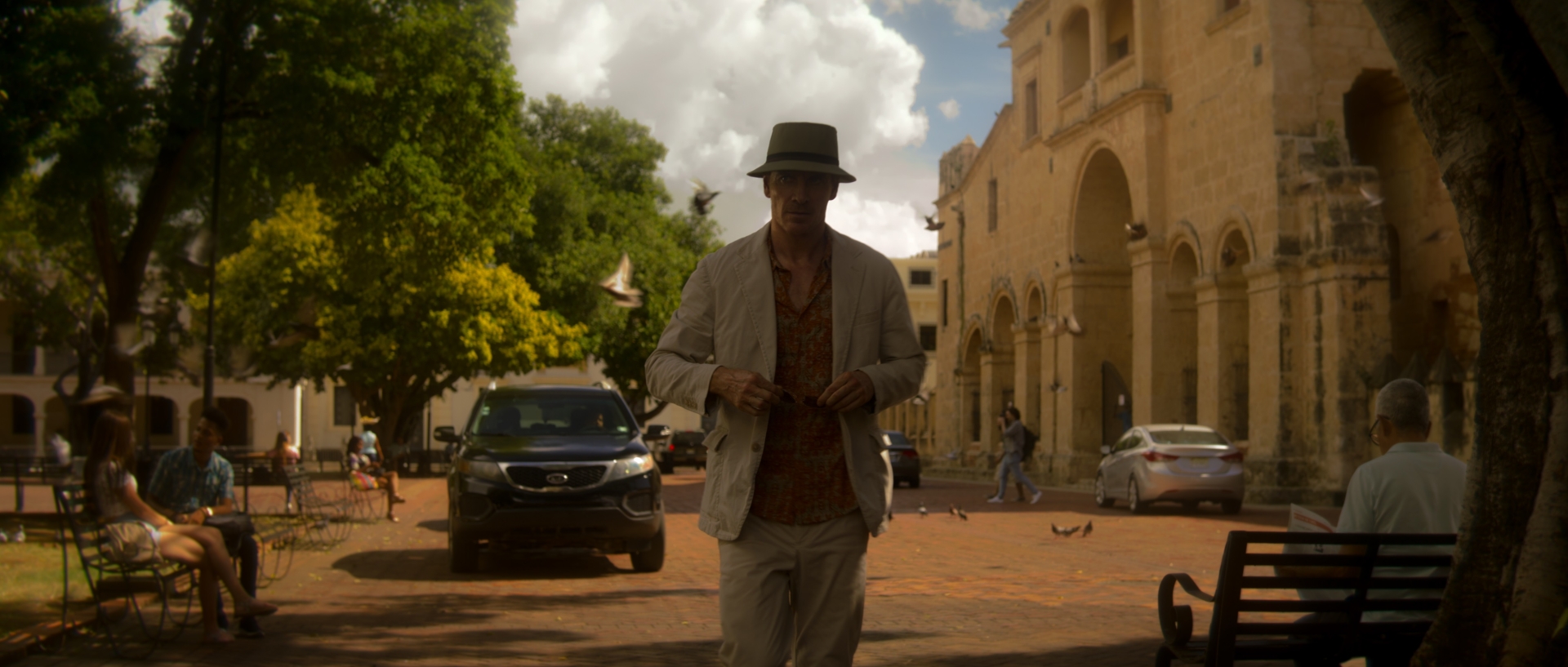 Il protagonista del film in concorso a Venezia Michael Fassbender. Credits: Netflix (Biennale Venezia 80)