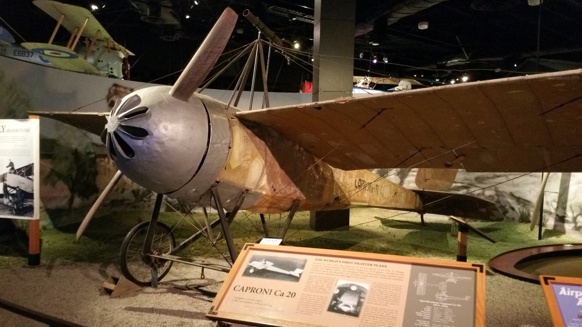 Primo aereo caccia al mondo, Ca 20 Caproni. Fonte: Archivio Gianni Caproni per gentile concessione di Pierfrancesco Meazzini Boccadoro