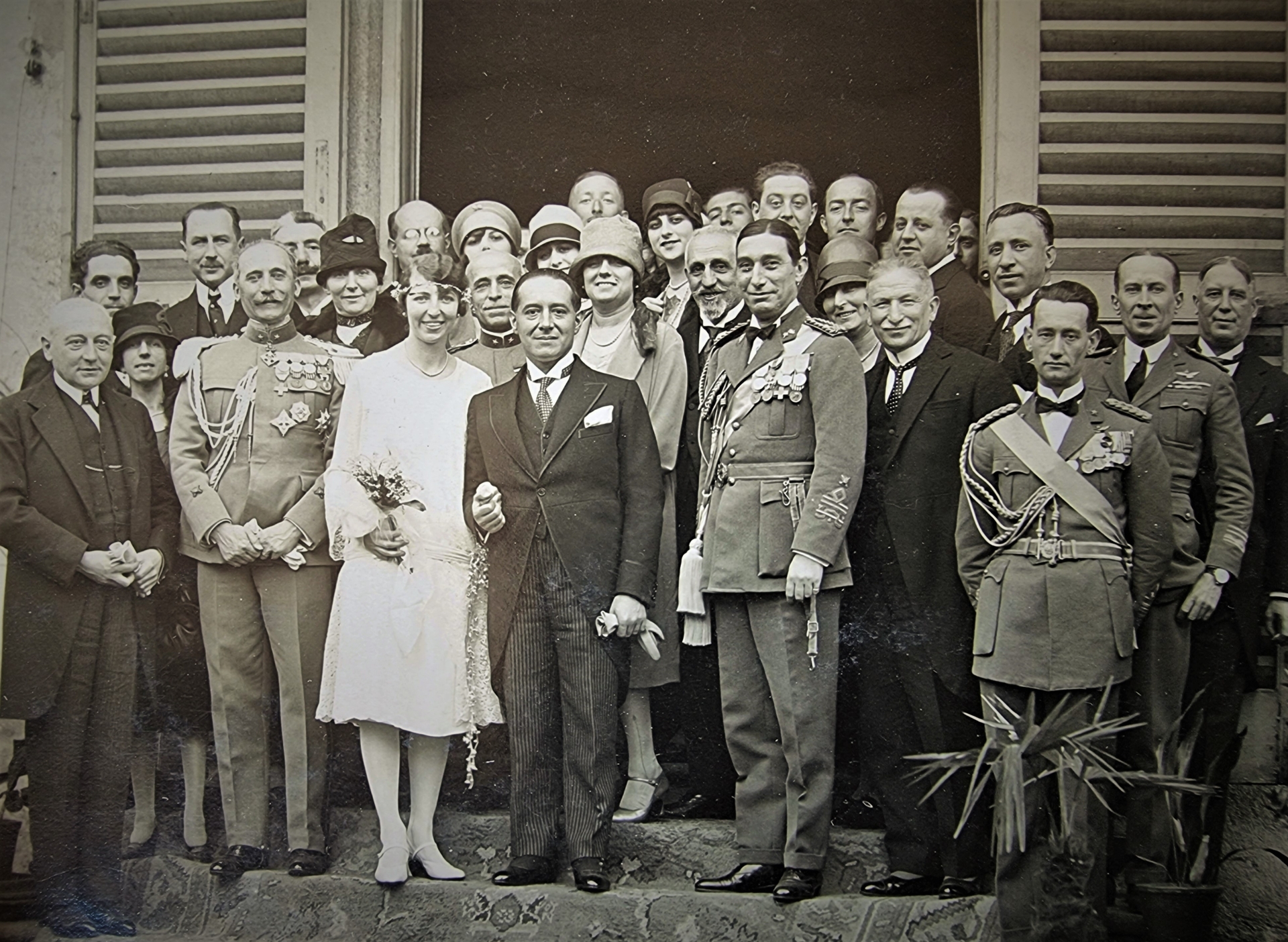 Matrimonio di Gianni Caproni con Timina Guasti a Palazzo Durini. Fonte: Archivio Gianni Caproni per gentile concessione di Pierfrancesco Meazzini Boccadoro